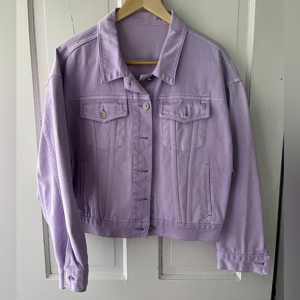 Pushbutton Lilac Jean Jacket - image 3